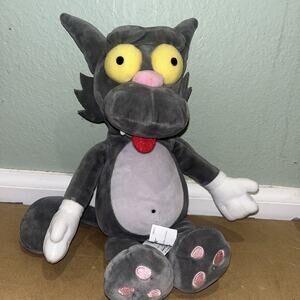 Universal Studios Simpsons Scratchy Gray Cat Plush 12" Matt Groening Toy Stuffed
